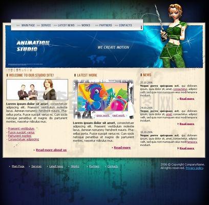 卡通设计制作工作室网页模板软件开发 打造生动有趣的在线形象